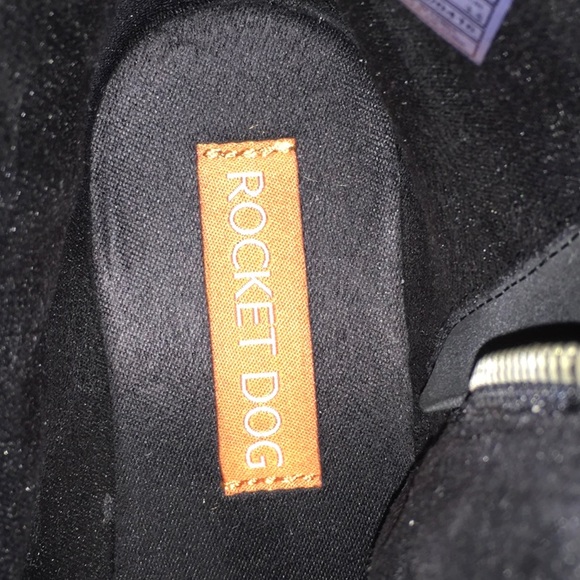 Rocket Dog Boot Size 6 Black With Side Zipper and Knitted Cuff - Picture 7 of 9